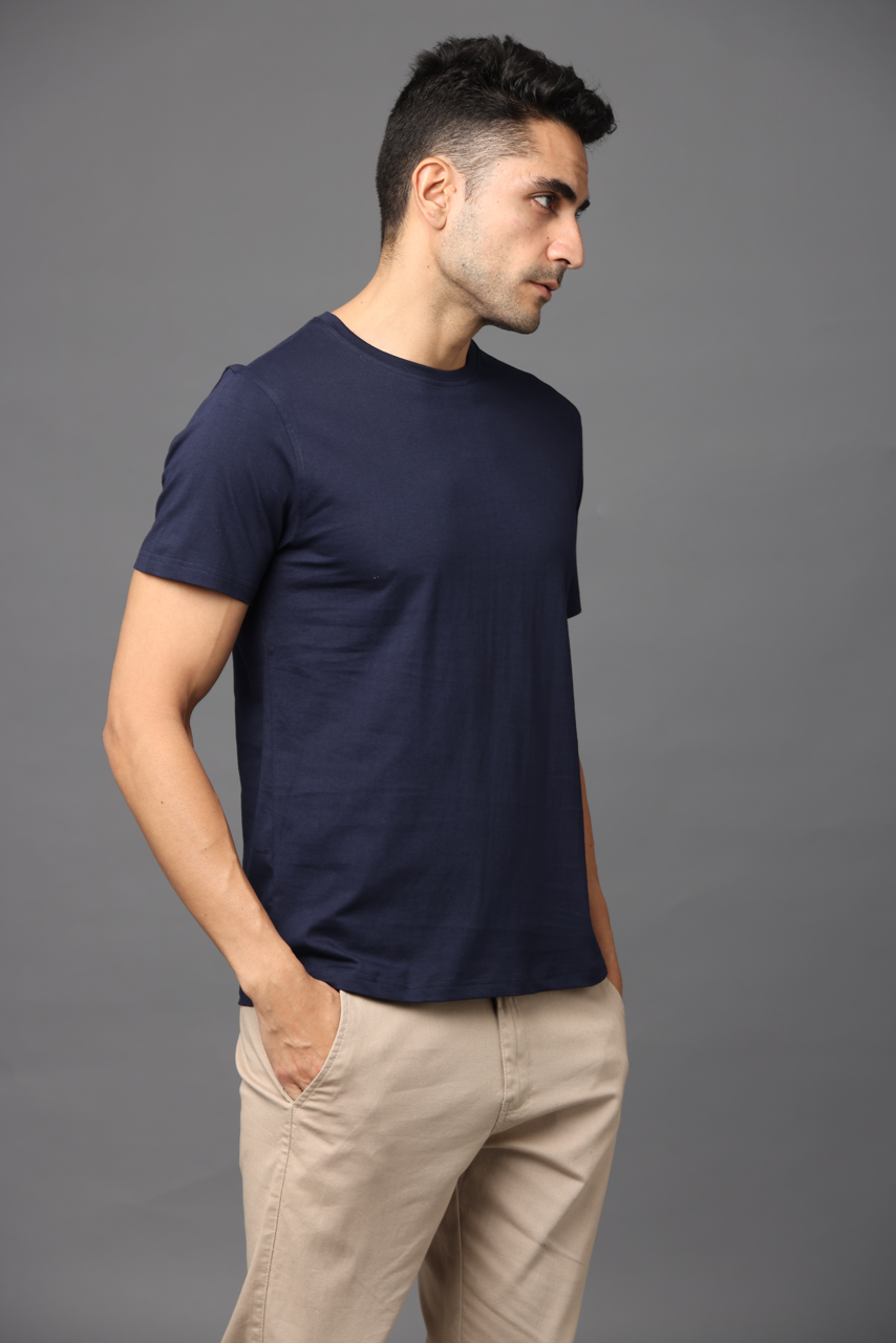 Alfaq Basics Premium Navy Blue Tshirt